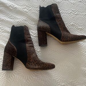 WHBM Leopard skin booties